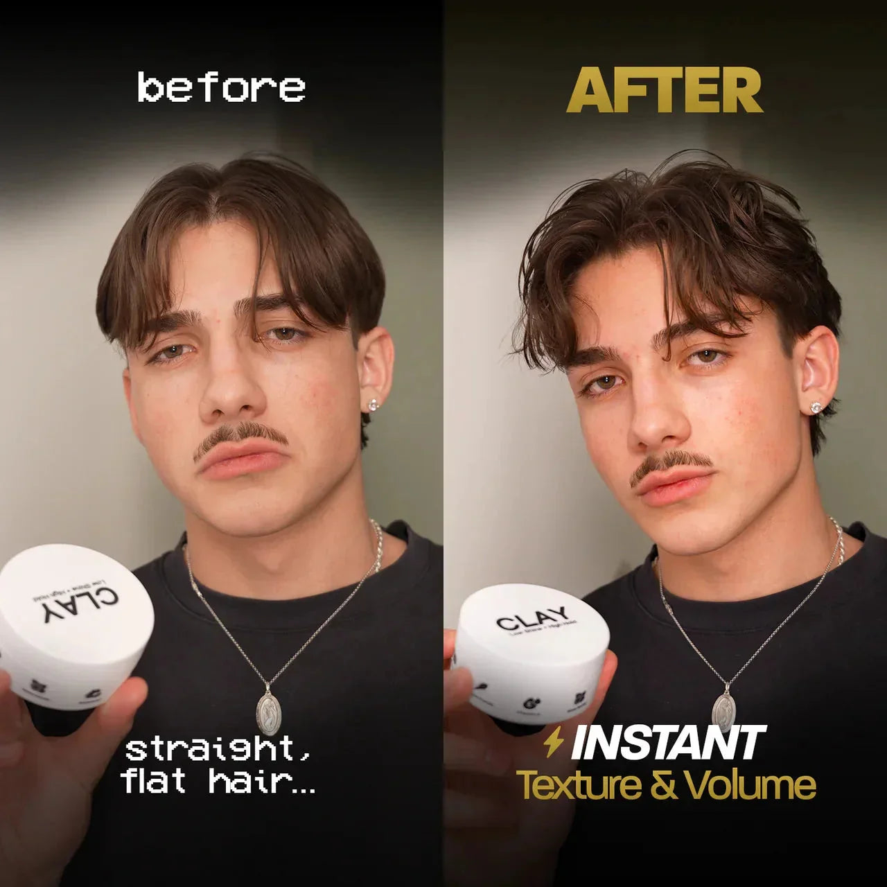 BASED Hair Clay Hair Styling Result
