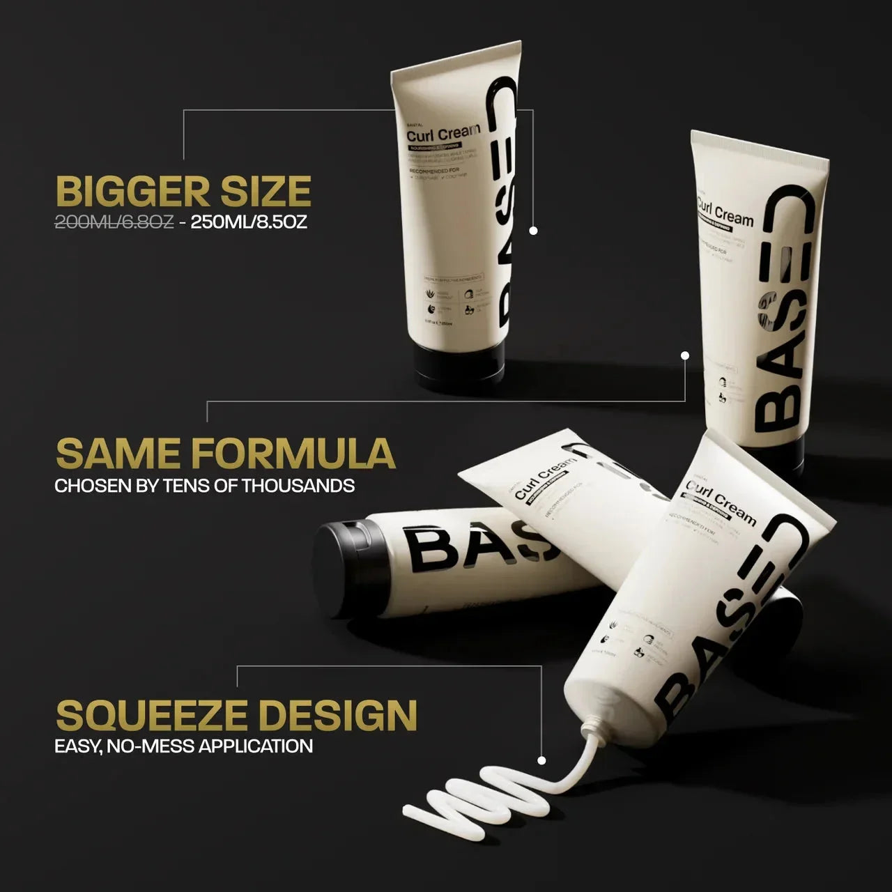 BASED Curl Cream Alternative Angle View