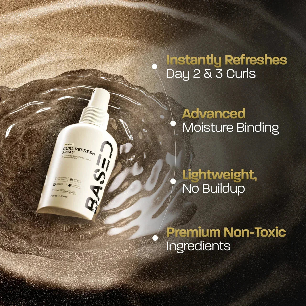 BASED Curl Refresh Spray Alternative Angle View