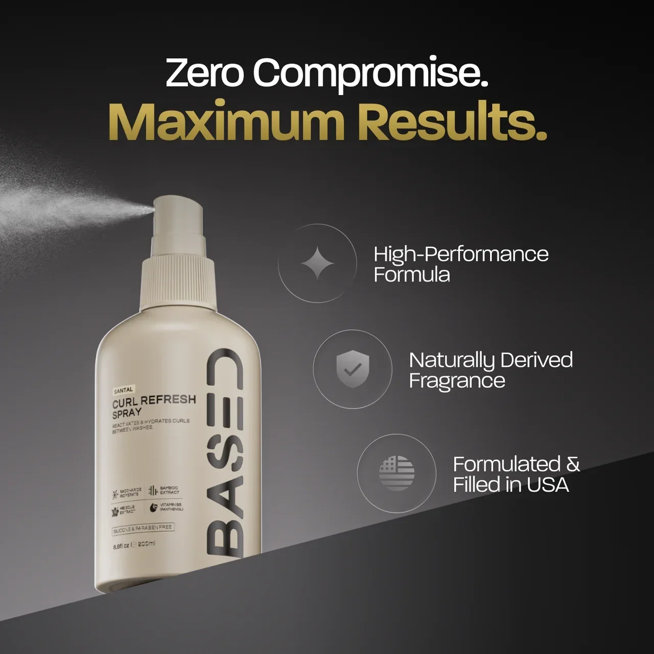 BASED Curl Refresh Spray Product Detail Close-Up