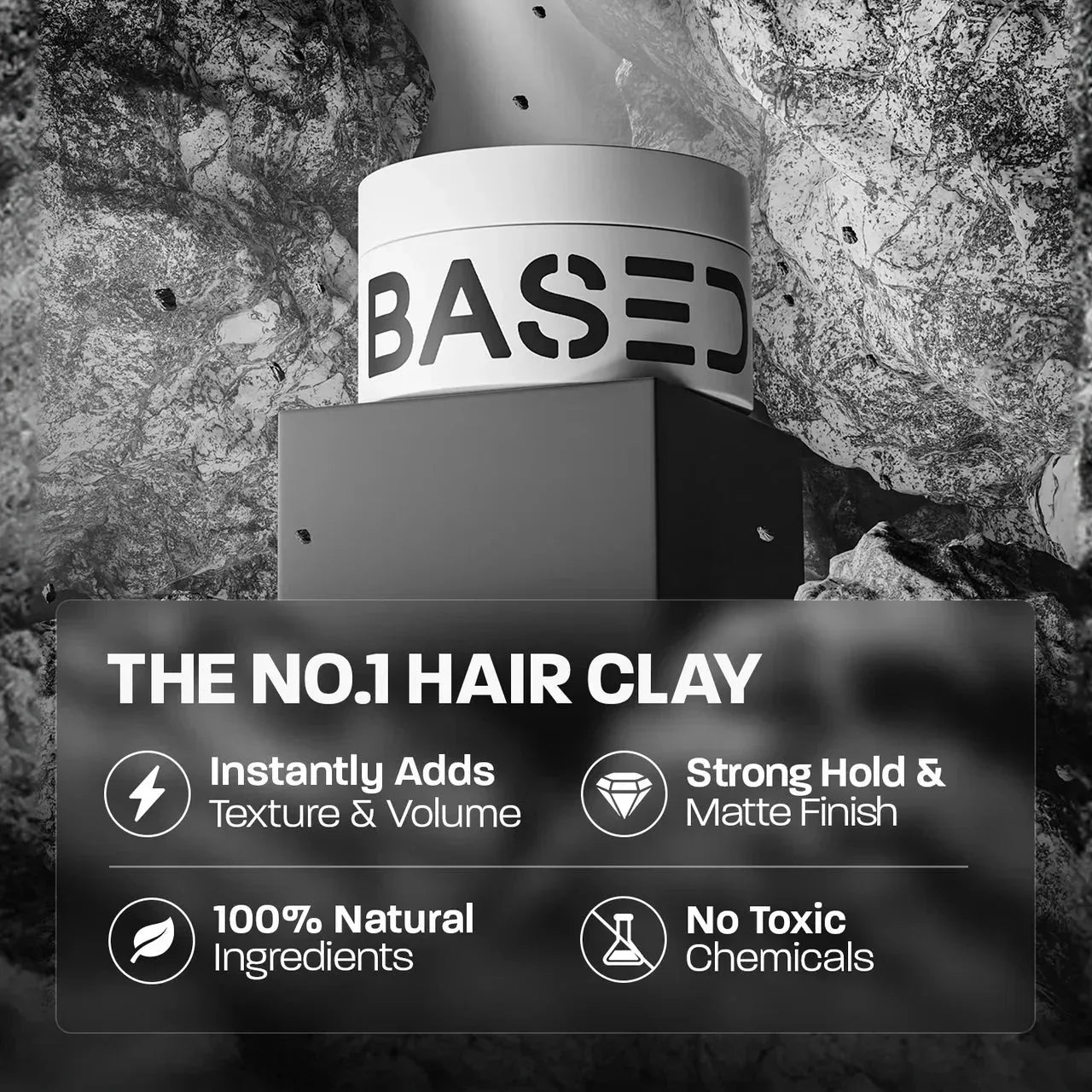 BASED Hair Clay Hair Styling Result