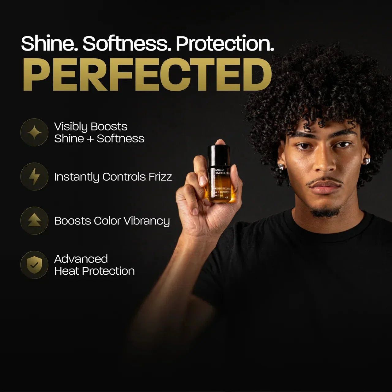 BASED Hair Elixir Hair Styling Result