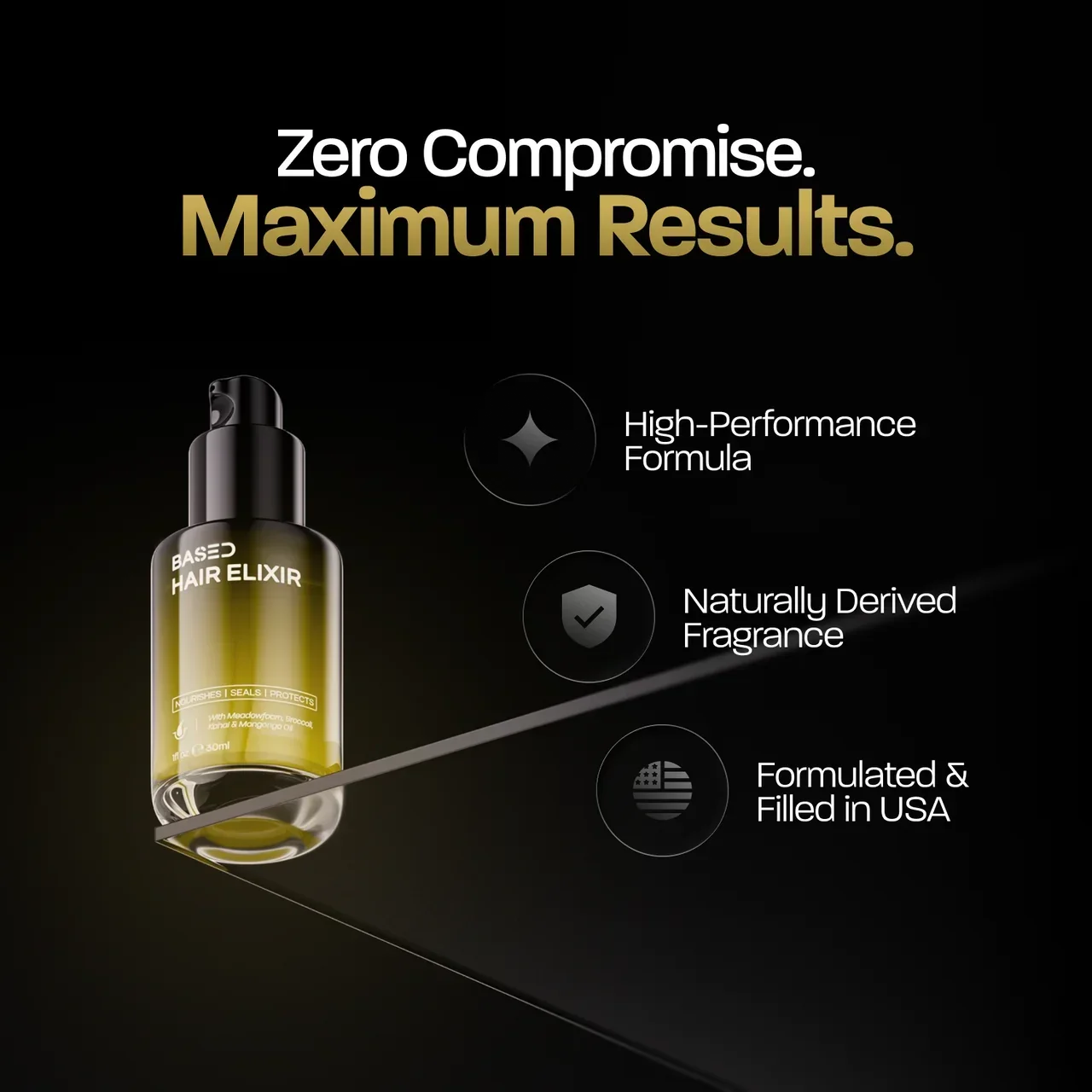BASED Hair Elixir Hair Styling Result